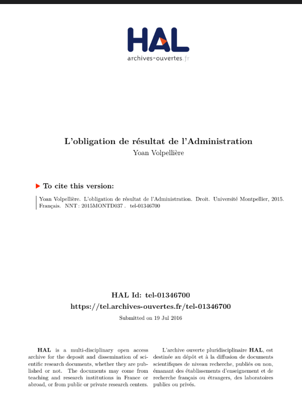 L'obligation de résultat de l'Administration