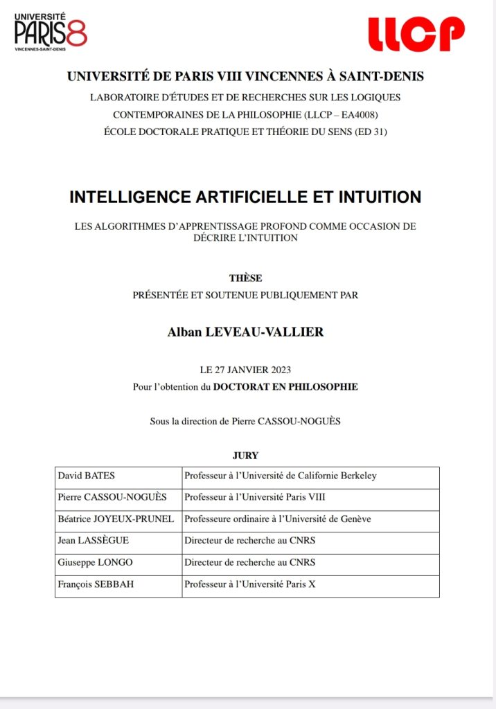 Intelligence artificielle et intuition