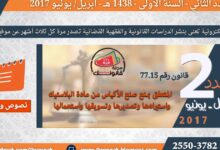 القانون رقم 77.15 القاضي بمنع صنع الأكياس من مادة البلاستيك واستيرادها وتصديرها وتسويقها واستعمالها