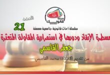 العدد 21 من سلسلة أبحاث قانونية جامعية معمقة بعنوان مسطرة الإنقاذ ودورها في استمرارية المقاولة المتعثرة للباحث جعفر القاسمي