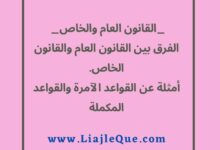 ما الفرق بين القانون العام والقانون الخاص؟ مع أمثلة عن القواعد الآمرة والقواعد المكملة