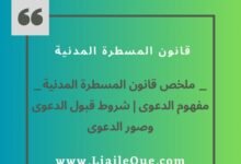 ملخص قانون المسطرة المدنية | مفهوم الدعوى | شروط قبول الدعوى