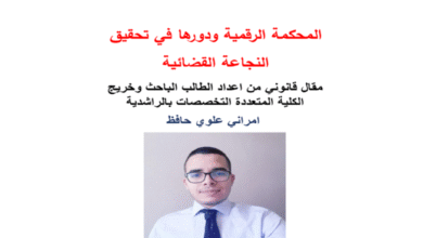 المحكمة الرقمية ودورها في تحقيق النجاعة القضائية PDF