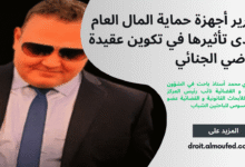 تقارير أجهزة حماية المال العام ومدى تأثيرها في تكوين عقيدة القاضي الجنائي