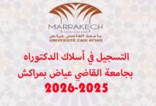 التسجيل في أسلاك الدكتوراه بجامعة القاضي عياض بمراكش 2025-2026 14