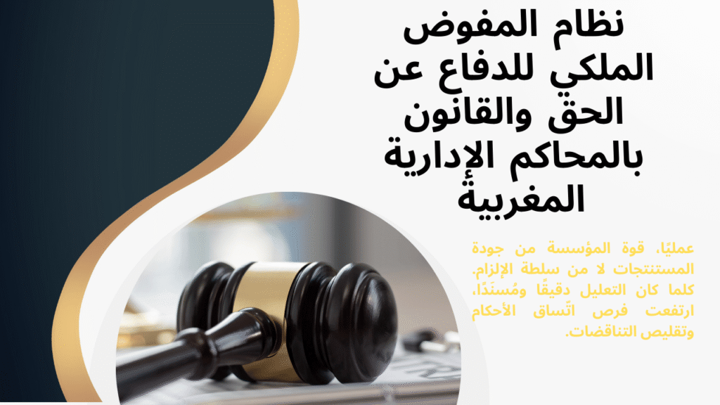 نظام المفوض الملكي للدفاع عن الحق والقانون بالمحاكم الإدارية المغربية